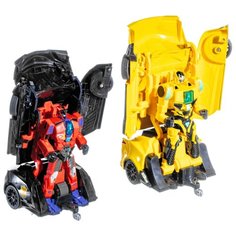 Робот-трансформер Jia Qi оединки робокаров (полицейская и гоночная машины) желтый/черный