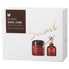 Mizon Snail Care Набор для лица (крем All In One Snail Repair 75ml + сыворотка Snail Intensive Ampoule 30ml) (2 шт.)
