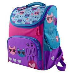 BG Рюкзак-ранец Compact Modern Cool cat SBM 4266, фиолетовый/голубой/розовый BG®