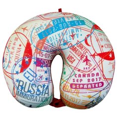 Подушка для шеи Штучки, к которым тянутся ручки Путешественник, Штампы