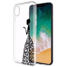Чехол UVOO U000031APP/U004556APP для Apple iPhone X/Xs Девушка в платье из бабочек 1