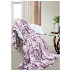 Покрывало Guten Morgen Варанаси, 200 х 220 см фиолетовый/белый