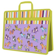 Феникс+ Папка для тетрадей Собачки А4 (48141) зеленый/фиолетовый