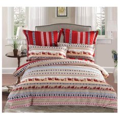 Постельное белье 2-спальное СайлиД B-163, сатин коричневый