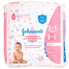 Влажные салфетки Johnsons Baby Нежная забота с экстрактом шелка запасной блок 256 шт.