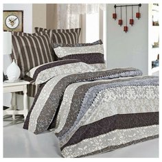 Постельное белье 1.5-спальное СайлиД B-126, сатин серый