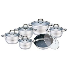 Набор посуды Bollire Salerno BR-4004 12 пр. стальной