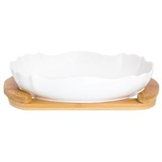 Горшок для запекания Elan gallery Айсберг 540186 (28х18х6.5 см) белый