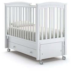 Кроватка Nuovita Perla Solo (качалка), продольный маятник белый