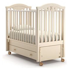 Кроватка Nuovita Lusso (качалка), продольный маятник слоновая кость