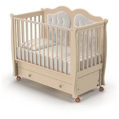 Кроватка Nuovita Affetto (качалка), продольный маятник слоновая кость