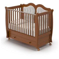 Кроватка Nuovita Affetto (качалка), продольный маятник темный орех