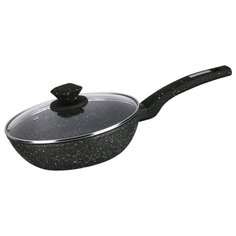 Сковорода Bollire VENEZIA BR-1010 28 см, с крышкой, черный