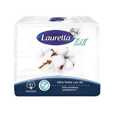 Laurella прокладки Cotton Ultra Notte con Ali 10 шт.