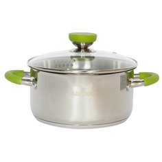 Кастрюля Attribute Lime 1,5 л, стальной/зеленый