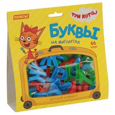 Набор букв Полесье Первые уроки на магнитах (66 букв) 67616 красный/зеленый/синий