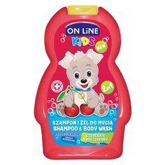 ON LiNE Kids Шампунь-гель для душа Черешня 250 мл
