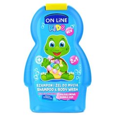 ON LiNE Kids Шампунь-гель для душа Bubble gum 250 мл