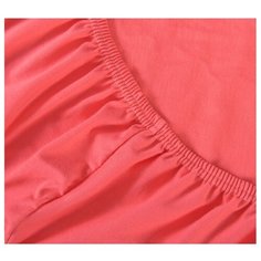 Простыня Ночь Нежна гладкокрашеный поплин 90 х 200 см коралловый/розовый