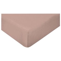 Простыня Ночь Нежна гладкокрашеный поплин 120 х 200 см кофе с молоком