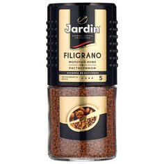 Кофе растворимый Jardin Filigrano с молотым кофе, стеклянная банка, 95 г