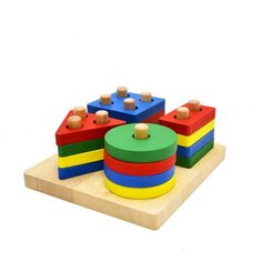 Пирамидка Blue Pink Hearts Геометрические фигуры