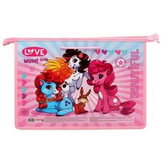 Проф-Пресс Папка для тетрадей Милые пони А4 розовый