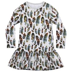 Платье Sweet Berry размер 104, серый меланж/голубой/синий