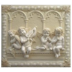 Фотообои флизелиновые Design Studio 3D Ангелочки 3х2.7м слоновая кость