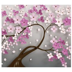 Фотообои флизелиновые Design Studio 3D Волшебная сакура 3х2.7м разноцветный