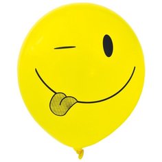 Набор воздушных шаров Action! Смайлы (5 шт.) желтый