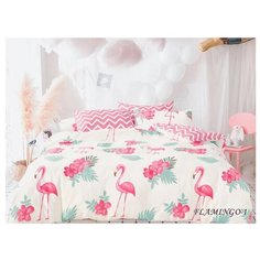 Постельное белье 2-спальное Jardin Flamingo-1_3820 сатин