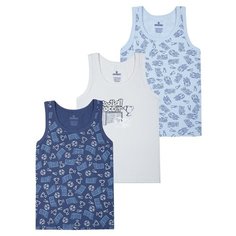 Майка BAYKAR размер 86/92, серый/синий/голубой