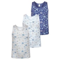 Майка BAYKAR размер 86/92, голубой/бежевый/синий