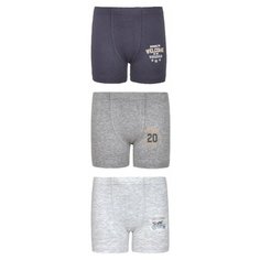 Трусы BAYKAR размер 86/92, светло-серый/серый/синий