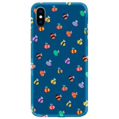 Чехол Mitya Veselkov IP10.MITYA-011 для Apple iPhone X пчелки на синем