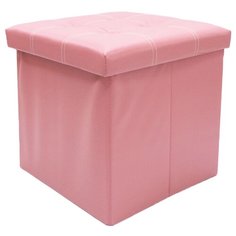 Пуфик с ящиком для хранения Удачная покупка RYP56-38 искусственная кожа розовый