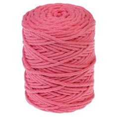 Пряжа Osttex Шнур хлопковый без сердечника, 100 % хлопок, 450 г, 100 м, розовый