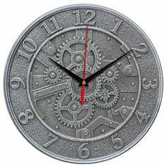 Часы настенные кварцевые Идеал Шестеренки серый Ideal