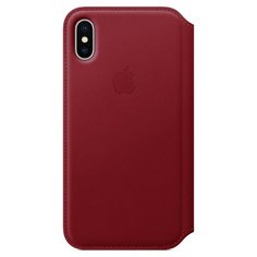 Чехол Apple Folio кожаный для Apple iPhone X (PRODUCT)RED