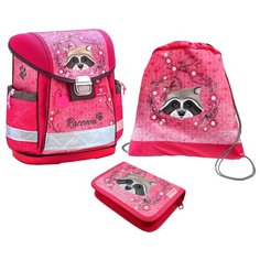 Belmil Ранец Classy Racoon с наполнением (403-13/715/SET), розовый