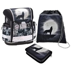 Belmil Ранец Classy Wolves с наполнением, 403-13/745/SET серый