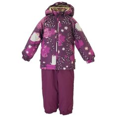 Комплект с полукомбинезоном Huppa размер 92, 83334 burgundy pattern/ burgundy