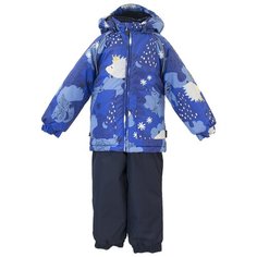 Комплект с полукомбинезоном Huppa размер 80, 83335 blue pattern/ navy