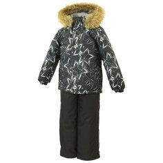 Комплект с полукомбинезоном Huppa размер 92, 83409 black pattern/ black