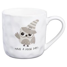 Elan gallery Кружка Сова 380 мл белый
