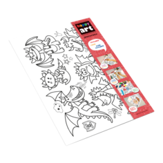 Happy line Коврик-раскраска. Дракончики