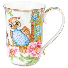 Elan gallery Кружка Совушки 450 мл белый
