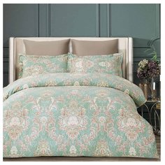 Постельное белье 1.5-спальное Arya Simple Living Valeria, сатин зеленый
