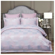 Постельное белье семейное Arya Royalty Tierra, жаккард сиреневый
